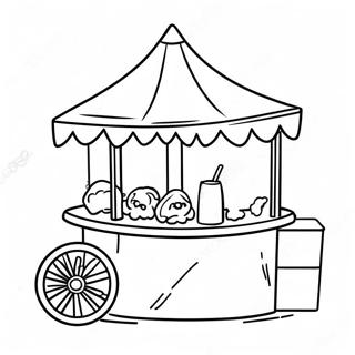 Colorful Snow Cone Stand Coloring Page 35504-29539