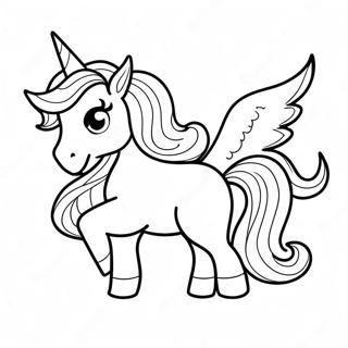 Sassy Unicorn Coloring Page 35524-29554