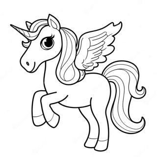 Sassy Unicorn Coloring Page 35524-29555