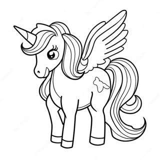 Sassy Unicorn Coloring Page 35524-29556