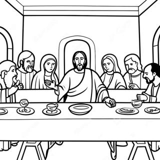 Last Supper Coloring Page 35533-29558