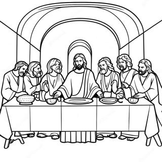 Last Supper Coloring Page 35533-29559