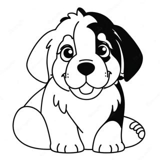 Cute Bernese Mountain Dog Puppy Coloring Page 35564-29586