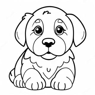 Cute Bernese Mountain Dog Puppy Coloring Page 35564-29587