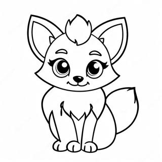 Cute Anime Fox With Big Eyes Coloring Page 35584-29601