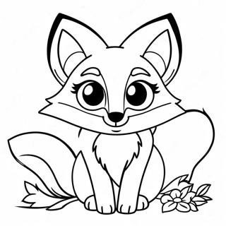 Cute Anime Fox With Big Eyes Coloring Page 35584-29602