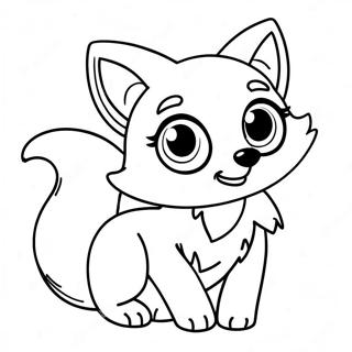 Cute Anime Fox With Big Eyes Coloring Page 35584-29603