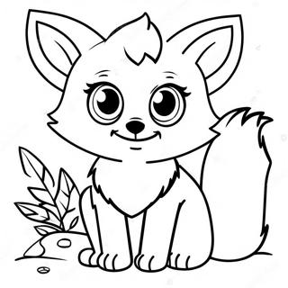 Cute Anime Fox With Big Eyes Coloring Page 35584-29604