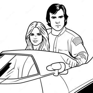 Bo And Luke Duke In The General Lee Coloring Page 35594-29609