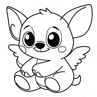 Adorable Stitch And Angel Friendship Coloring Page 3560-2893