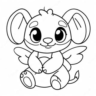 Adorable Stitch And Angel Friendship Coloring Page 3560-2896