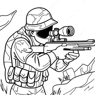 Stealth Sniper In Camouflage Coloring Page 35614-29626