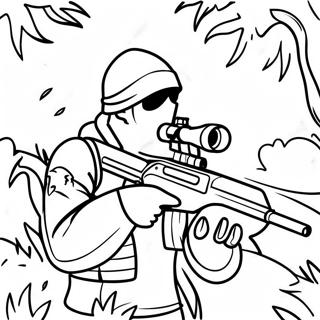 Stealth Sniper In Camouflage Coloring Page 35614-29627