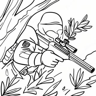 Stealth Sniper In Camouflage Coloring Page 35614-29628