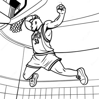 Shaquille O Neal Dunking Coloring Page 35634-29641