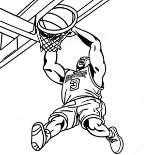 Shaquille O Neal Dunking Coloring Page 35634-29644