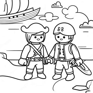 Playmobil Pirate Adventure Coloring Page 35644-29651