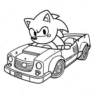 Sonic Car Coloring Page 35653-29654