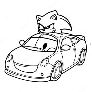 Sonic Car Coloring Page 35653-29655