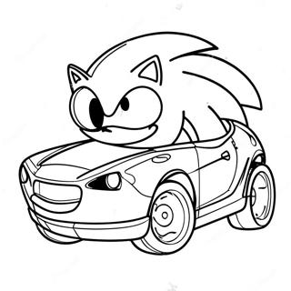 Sonic Car Coloring Page 35653-29656