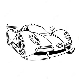 Fast Sonic Racing Car Coloring Page 35654-29658