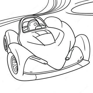 Fast Sonic Racing Car Coloring Page 35654-29660