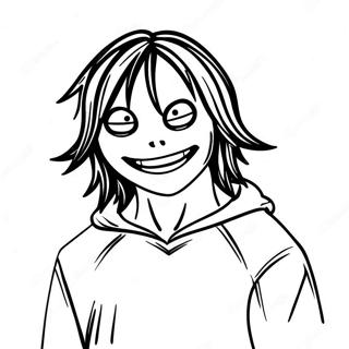 Creepy Jeff The Killer Coloring Page 35674-29673