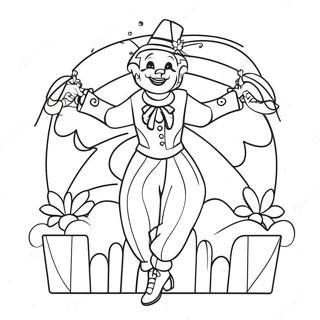 Circus Performer In Colorful Costume Coloring Page 35694-29691