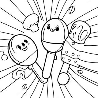 Colorful Maracas In A Fiesta Coloring Page 35714-29705