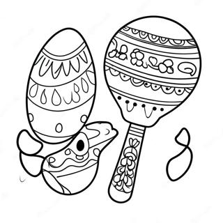 Colorful Maracas In A Fiesta Coloring Page 35714-29708