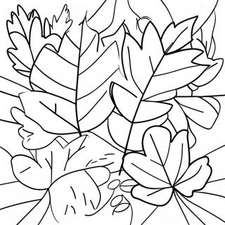 Colorful Autumn Leaves Coloring Page 35724-29715