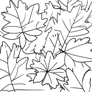 Colorful Autumn Leaves Coloring Page 35724-29716