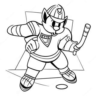 New York Rangers Mascot Coloring Page 35734-29721