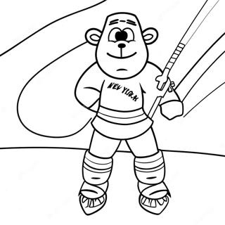 New York Rangers Mascot Coloring Page 35734-29724