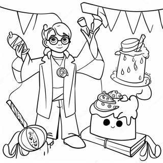 Harry Potter Birthday Coloring Pages