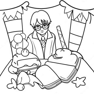 Harry Potter Birthday Party Coloring Page 35773-29751