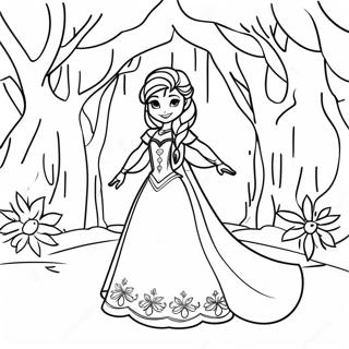 Frozen Disney Princess Coloring Page 3579-2907