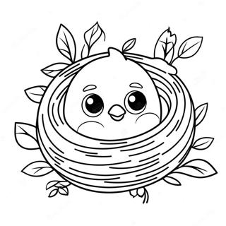 Cozy Bird Nest Coloring Page 35814-29785