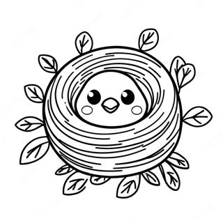 Cozy Bird Nest Coloring Page 35814-29788