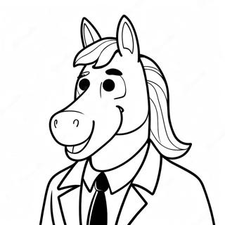 Bojack Horseman In A Dramatic Pose Coloring Page 35844-29809