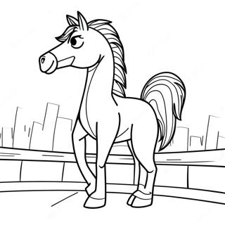 Bojack Horseman In A Dramatic Pose Coloring Page 35844-29812