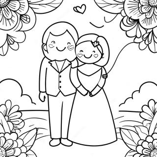 Romantic True Love Couple Coloring Page 35854-29817