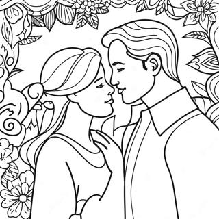 Romantic True Love Couple Coloring Page 35854-29820