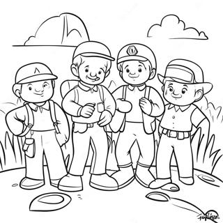 Santiago And His Friends Adventure Coloring Page 35864-29826