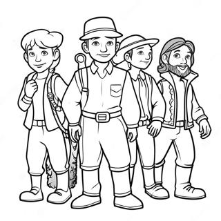 Santiago And His Friends Adventure Coloring Page 35864-29828