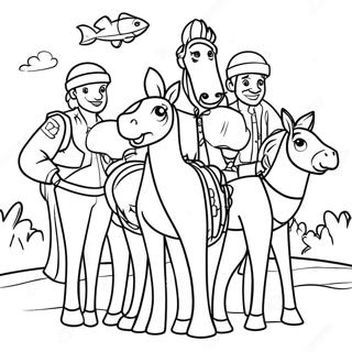 Santiago And His Friends Adventure Coloring Page 35864-29929