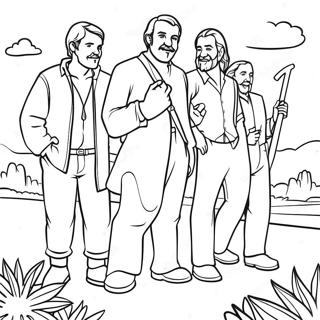 Santiago And His Friends Adventure Coloring Page 35864-29931