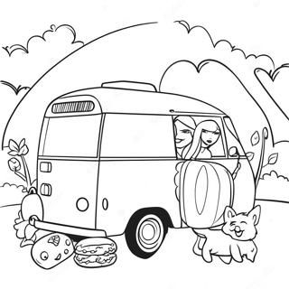 Barbie Camper With Friends Coloring Page 35874-29936