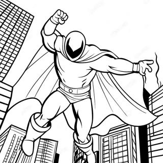 Moon Knight In Action Coloring Page 35884-29941