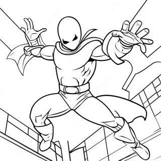 Moon Knight In Action Coloring Page 35884-29943